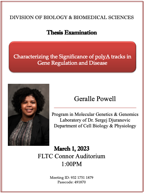 Thesis Defense: Geralle Powell