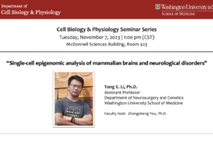 Seminar Series: Yang E. Li, PhD