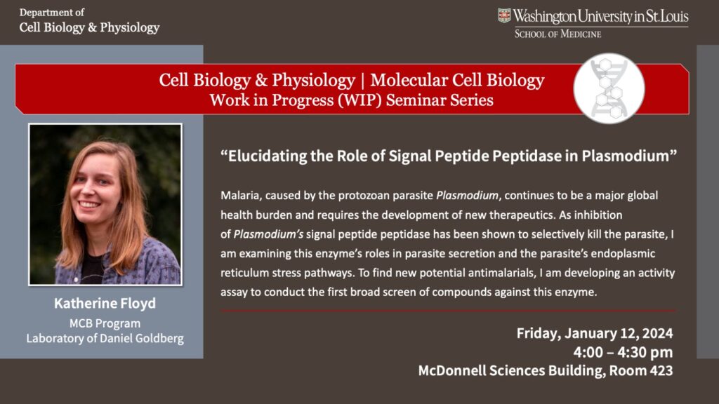 CBP/MCB Work-in-Progress (WIP) Seminar: Katherine Floyd (Goldberg Lab)