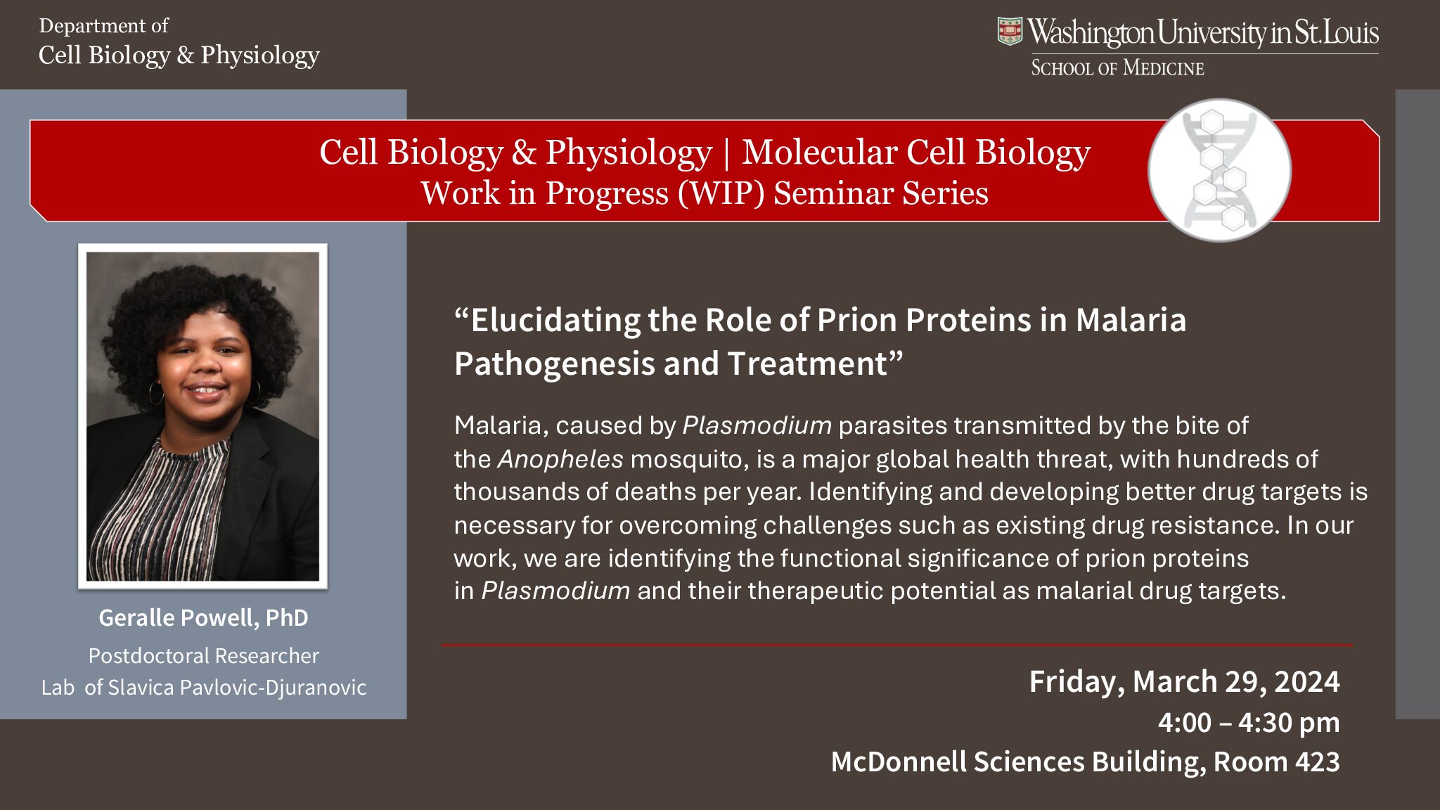 CBP/MCB Work-in-Progress (WIP) Seminar: Geralle Powell, PhD