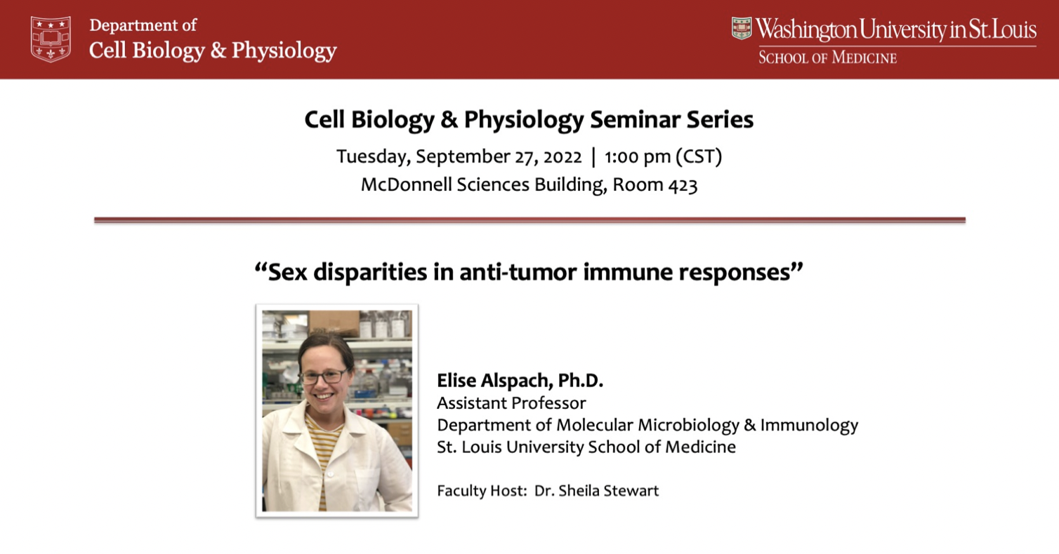 Seminar Series: Elise Alspach, Ph.D.