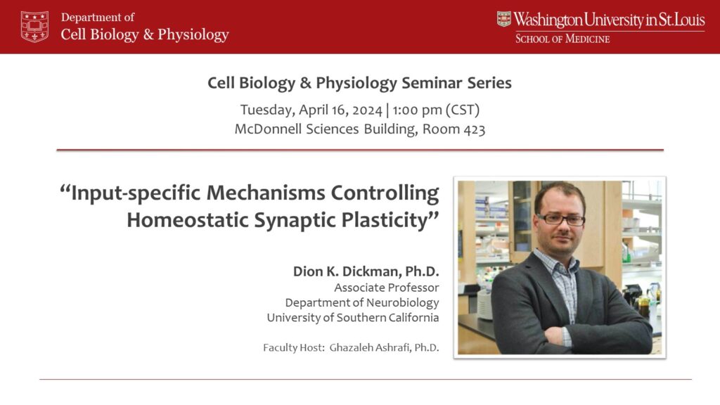 Seminar Series: Dion K. Dickman, Ph.D.